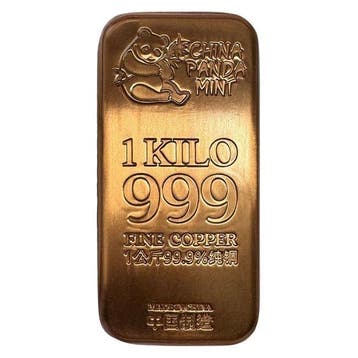 1 kilogram - Koper .999 - 1 Kilo 999 Fine Copper China Panda