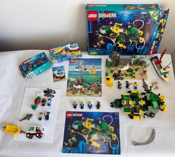 Lego Set - Aquazone - 6556: Scuba Squad + 6558: Shark Cage, Kinderen en Baby's, Speelgoed | Duplo en Lego, Nieuw