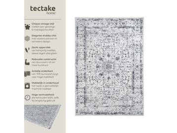 tectake® Vintage design tapijt - Dalia - Laagpolig wasbaar -, Verzenden, Nieuw