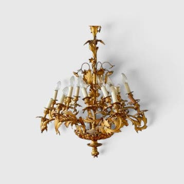 Plafondlamp - Florentijnse spin -100 cm - Brons -