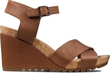 Clarks - 38 - Flex Sun Dames Sandalen - Tan Leather, Verzenden, Nieuw