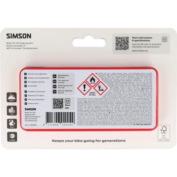 Simson Reparatiedoos normaal rood met bandenlichters, sol..., Ophalen of Verzenden, Nieuw, Band