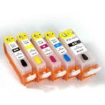 Hervulbare cartridge Canon PGI 525 BK CLI 526 BK C M Y, Ophalen of Verzenden, Nieuw, Hewlett Packard (HP)