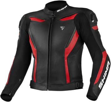 SHIMA Chase Zwart Rood Leren Motorjas, Nieuw met kaartje, Jas | leer, SHIMA, Heren