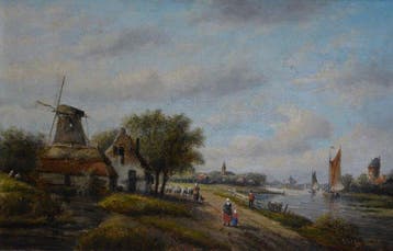 Jacob Jan Coenraad Spöhler (1837-1894) - Rivierlandschap, Antiek en Kunst