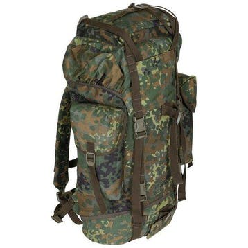 Duitse Bundeswehr combat veldrugzak 65L met zijtassen, fl..., Verzamelen, Ophalen of Verzenden, Landmacht, Engeland, Kleding of Schoenen