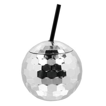 Discobal Drinkbeker Met Rietje Zilver, Ophalen of Verzenden, Nieuw