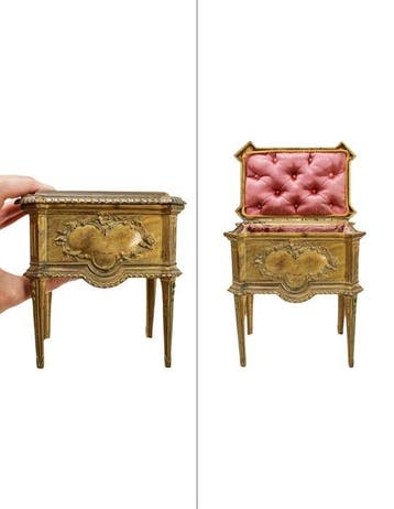 Grand coffret à bijoux français style Louis XV -