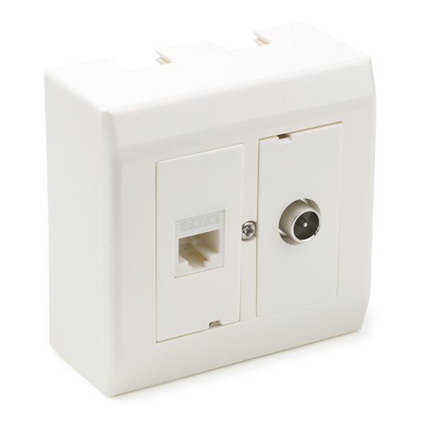 RJ45 wandcontactdoos | Technetix, Computers en Software, Pc- en Netwerkkabels, Nieuw, Verzenden