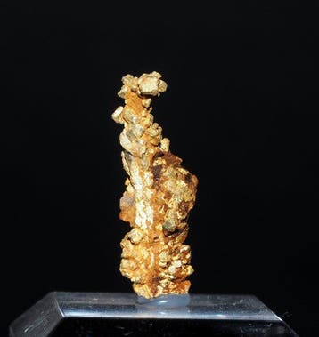 Goud Kristallen op matrix - Hoogte: 1.8 cm - Breedte: 0.5