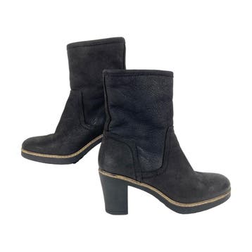 Malaspina - Leren dames enkellaarsjes - Zwart - Maat 38, Kleding | Dames, Ophalen of Verzenden, Nieuw