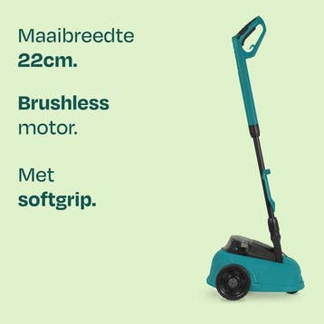 2dekans | VONROC Mini Elektrische Grasmaaier 20V – 22 cm –, Ophalen of Verzenden, Zo goed als nieuw