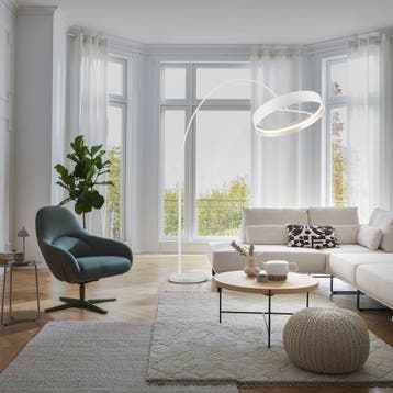 LED Vloerlamp - Musterring Loop - 1 Lichtpunt van 32 Watt -, Huis en Inrichting, Ophalen of Verzenden, Nieuw, Metaal