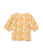 HEMA Damesblouse Taylor seersucker bloemen perzik, Kleding | Dames, Verzenden, Nieuw