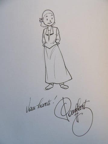 Suske en Wiske - Het Gouden Paard met fantekening door Paul, Nieuw