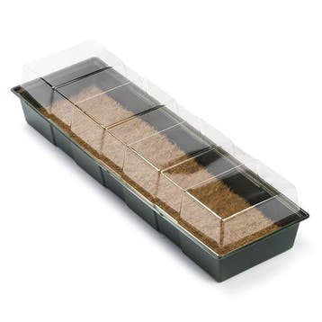 Kweekkas met deksel | Nature | 49 x 15.5 cm (Met kokosmat), Tuin en Terras, Kweekspullen, Verzenden, Nieuw