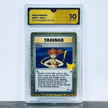 Pokémon Graded card - Misty Holo 18 - 30th Anniversary –, Nieuw