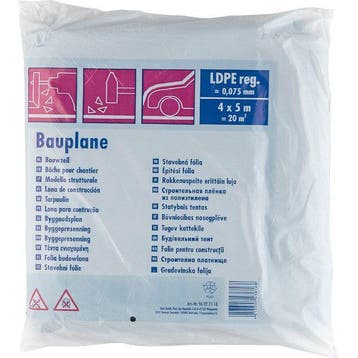 Afdekfolie LDPE 0,075 mm 4 x 5 m Zwart, Ophalen of Verzenden, Nieuw