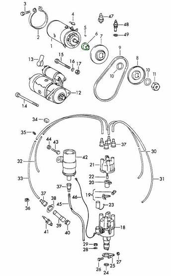 Dynamo-poelie-naaf. Porsche 356 / 912, Verzenden, Nieuw