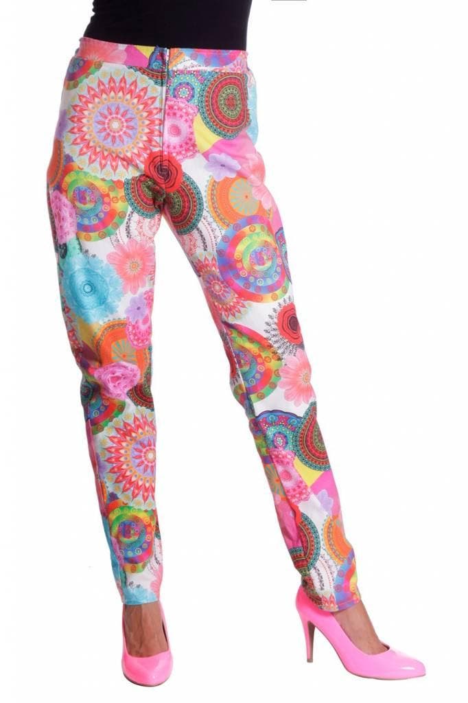 Hippy flower power broek dames, Kleding | Dames, Carnavalskleding en Feestkleding, Nieuw, Ophalen of Verzenden