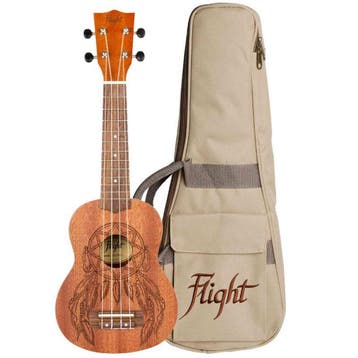 Flight NUS350 DC Soprano Ukulele met African Sapele Body,, Ophalen of Verzenden, Nieuw