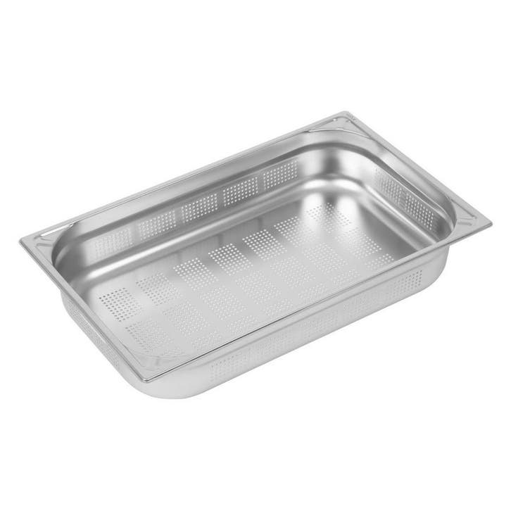 Vogue RVS geperforeerde GN 1/1 bak 100mm, Huis en Inrichting, Keuken | Keukenbenodigdheden, Verzenden