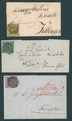 Baden 1851 - Enkelfranktuur 3 Kr zwart op oranjegeel, 6 Kr, Gestempeld