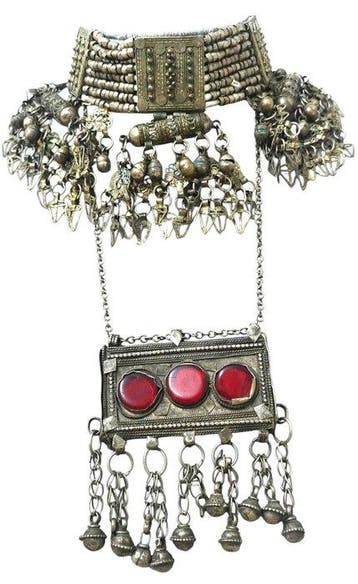 Bedoeïenen-choker-halsketting - Zilver, Koper - Jemen - de
