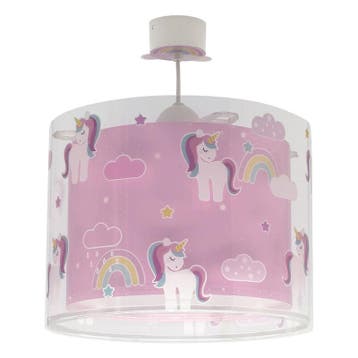 Roze kinderkamer hanglamp kunststof, Unicorn, Ophalen of Verzenden, Nieuw