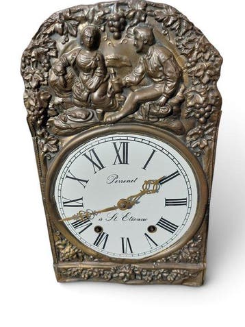 Comtoise klok - Vintage Metaal - Eerste en tweede helft, Antiek en Kunst