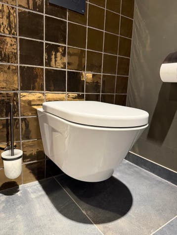 Toile Ben Sito  glans wit, inclusief zitting 0009 - 76, Ophalen, Nieuw, Toilet