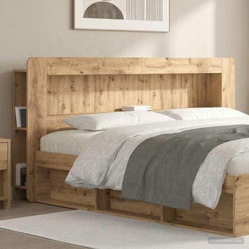 vidaXL Hoofdbordkast Artisanaal eiken 200 cm Geconstrueerd, Verzenden, Nieuw, Bruin, Hout