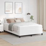 vidaXL Bedframe met matras Wit 140 x 190 cm Stof, Verzenden, Nieuw, Wit, Stof
