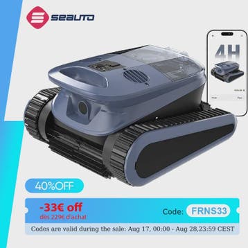 Robot Zwembadreiniger Seauto SAT 40 - Slimme Navigatie & 240, Tuin en Terras, Verzenden, Nieuw