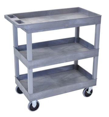 Luxor kunststof etagewagen XL  -  Zwart  -  Polyethyleen met, Verzenden