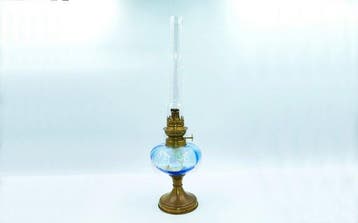 Petroleumlamp - Messing, Glas