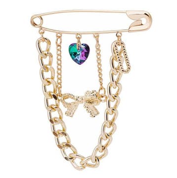 Fako Bijoux - Sierspeld / Sjaalspeld - Ketting - Hartje &, Verzenden, Nieuw