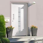 vidaXL Voordeur 100x210 cm aluminium en PVC wit, Doe-het-zelf en Verbouw, Deuren en Horren, Verzenden, Nieuw