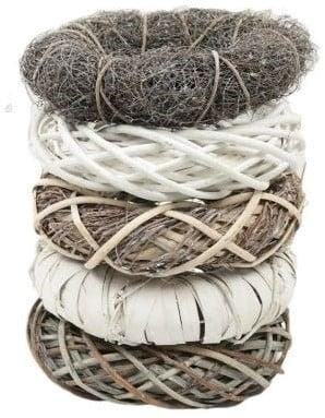 Krans Stack Greywash set 5 stuks Ø40 cm, Ophalen of Verzenden, Nieuw