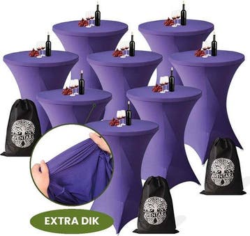 Statafelrok Paars x 8 – 80-85 x 110 cm met Opbergtas – Stat, Verzenden, Nieuw