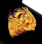 Zegelring - schedel met vleugels - Memento Mori - Verbinding