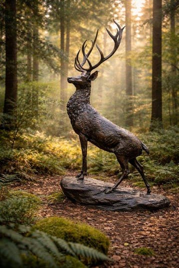 Beeld, Bronze: XL Deer - 167.5 cm - Brons - 2026