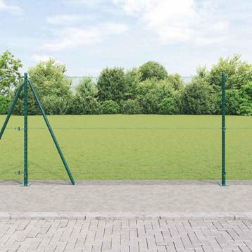 vidaXL Gelast Draadhek met Betonnen Basis 100 x 1,2 m (B x, Verzenden, Nieuw, IJzer