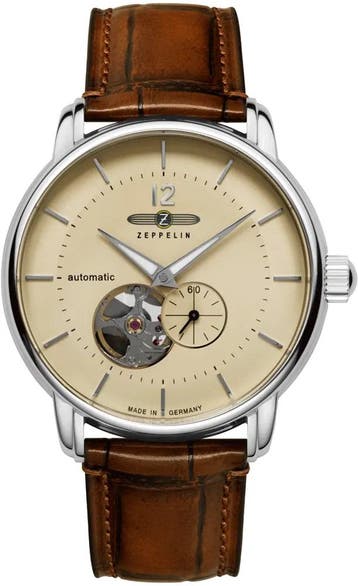 Zeppelin 8166-1 LZ-120 Bodensee automatisch heren horloge, Overige merken, Staal, Verzenden, Polshorloge