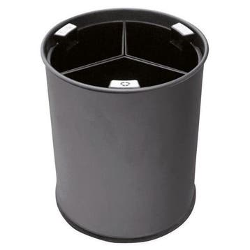 Afvalbak | Metaal (Zwart) | 13L | Open | Afvalscheiding |, Verzenden, Nieuw in verpakking
