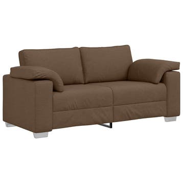 vidaXL Loveseat Bruin 180 cm Stof, Verzenden, Nieuw, Stof, 150 tot 200 cm