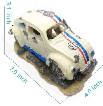 Aquarium Wrak Auto Hars Decoratie met Schuilplaats Ornament, Dieren en Toebehoren, Verzenden, Nieuw