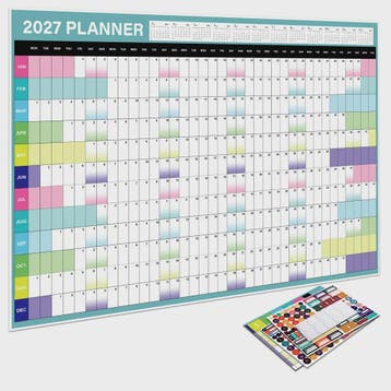 2027 Jaarplanner Kalender - Creatieve Wandkalender & Planner, Verzenden, Nieuw