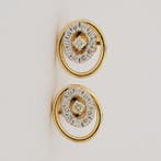 Oorstekers - 14 karaat Geel goud - 0.36ct. tw. Diamant, Sieraden, Tassen en Uiterlijk, Antieke sieraden