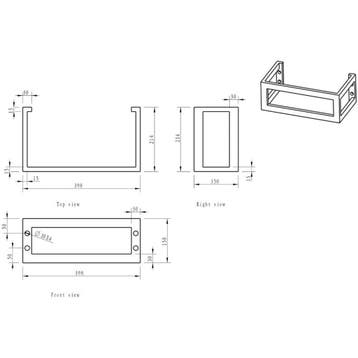 Xellanz Frame voor Fontein - 400x150x220mm - RVS, Huis en Inrichting, Ophalen of Verzenden, Nieuw